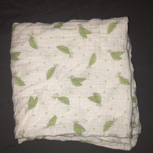 Swaddle Me Sweet Pea Muslin Blanket